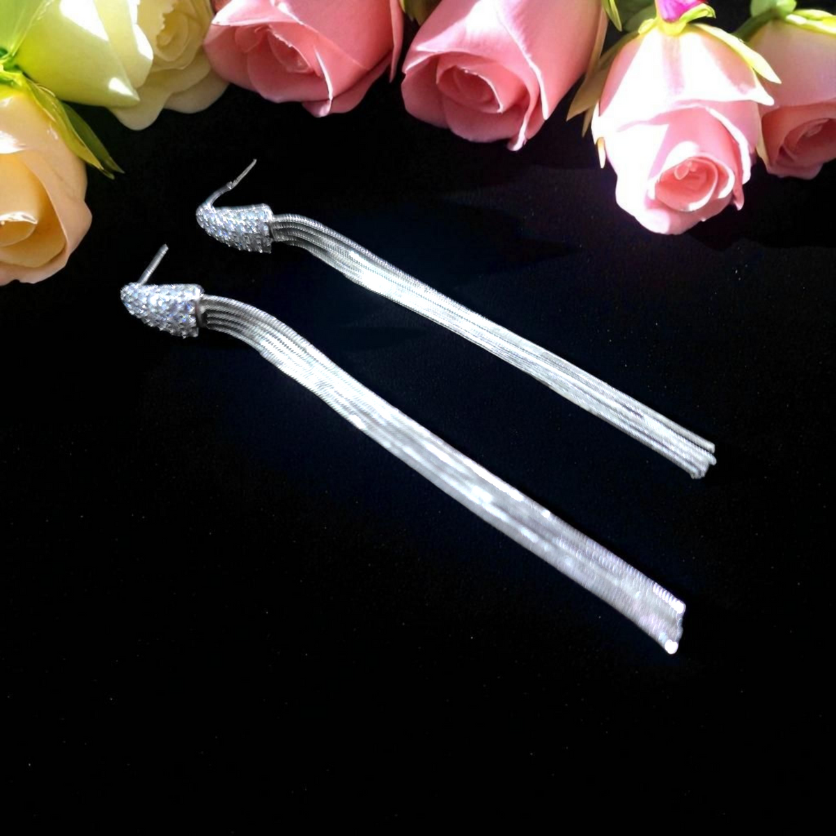Luxe Silver Fringe Earrings