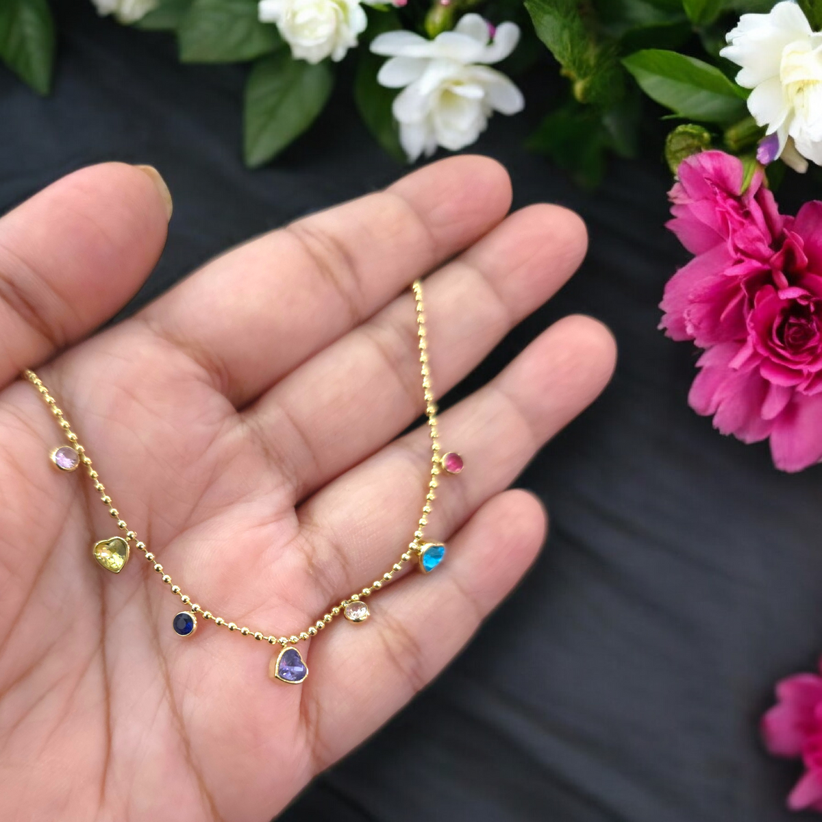 Rainbow Hearts Bracelet