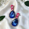 Sapphire Bloom Drop Earrings