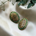 Verdant Filigree Oval Studs