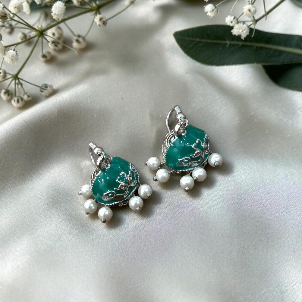 Meher Enamel Jhumkas