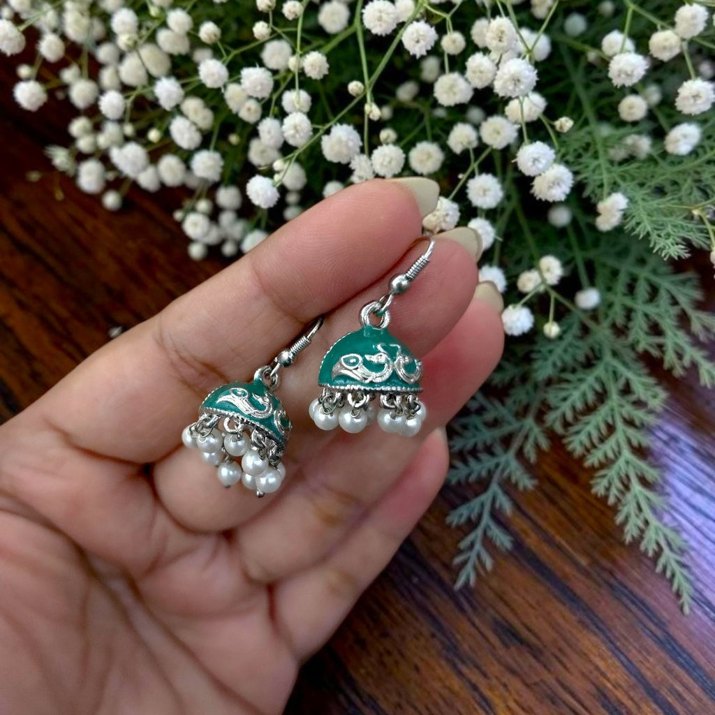 Meher Enamel Jhumkas