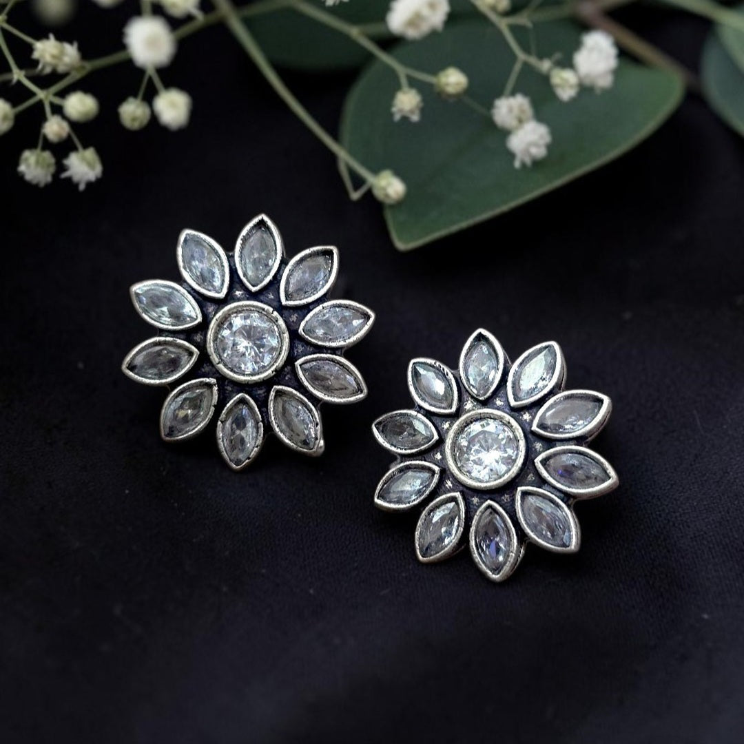 Meher Polki Floral Studs