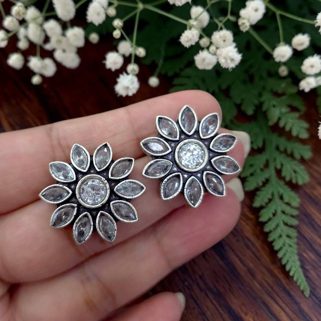 Meher Polki Floral Studs