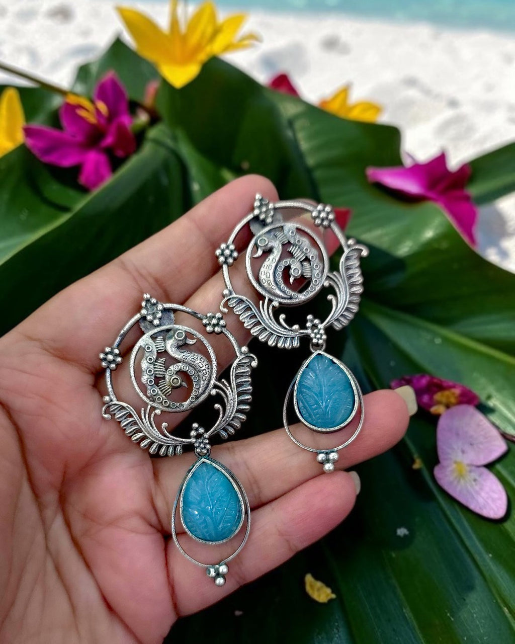 Mayura Azure Dangler Earrings