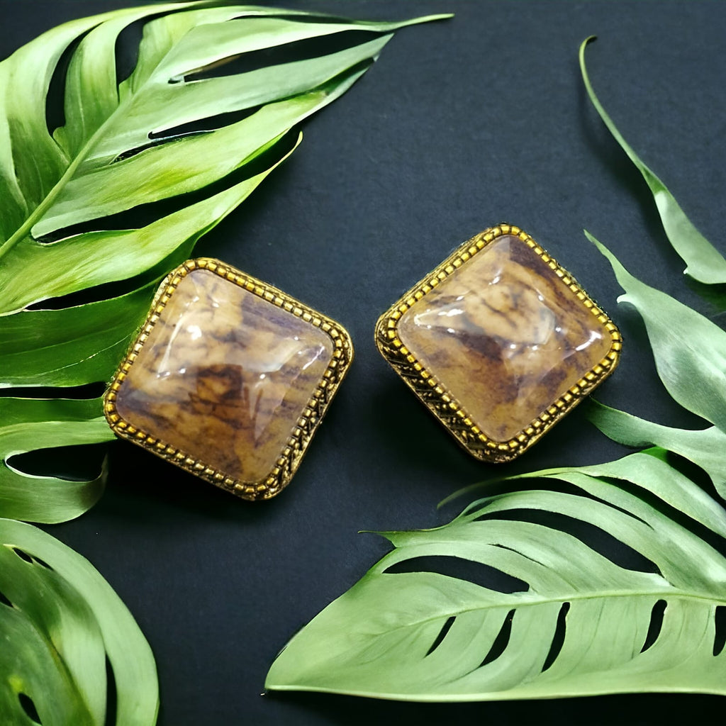 Vintage Marbled Stone Studs