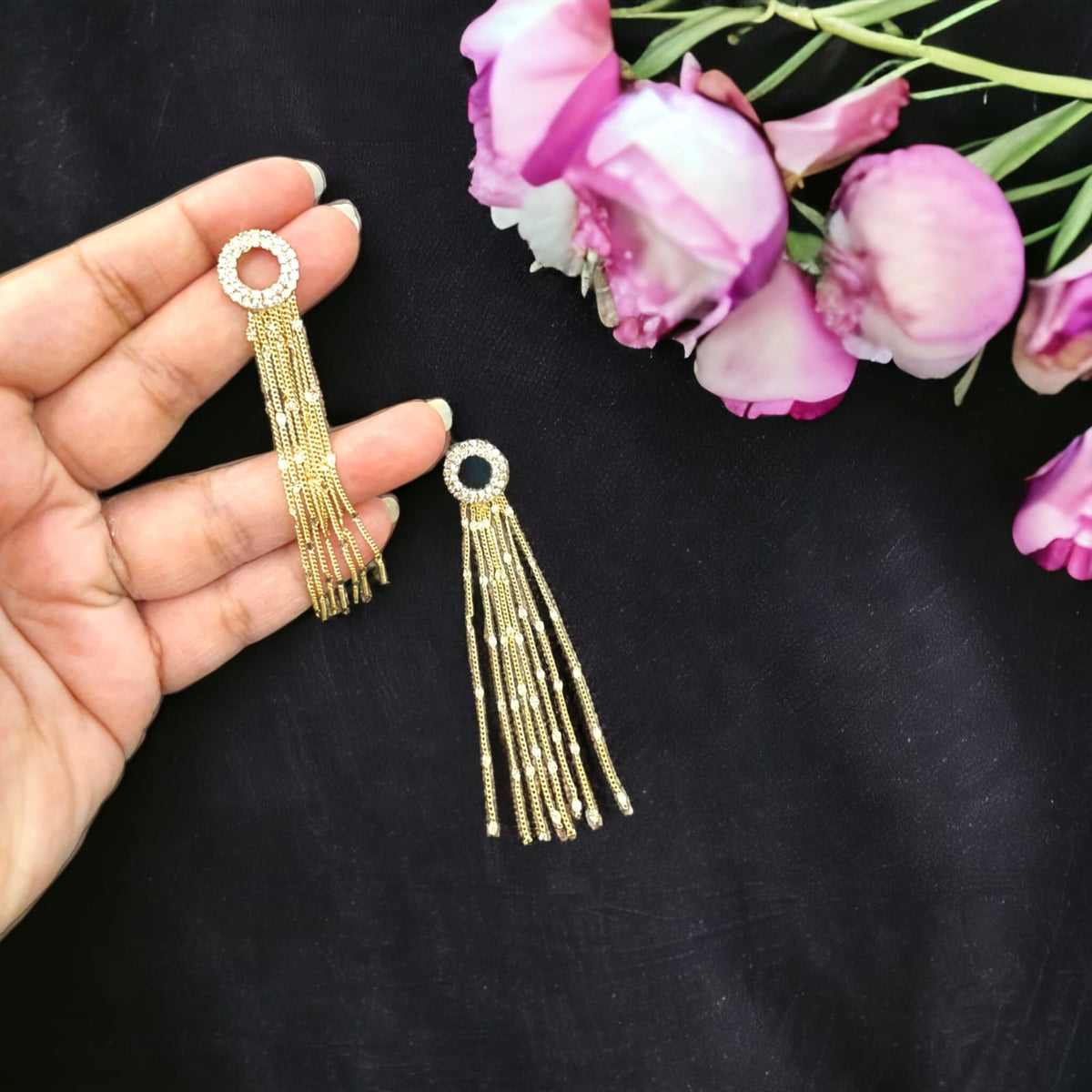 Luxe Cascade Chain Earrings
